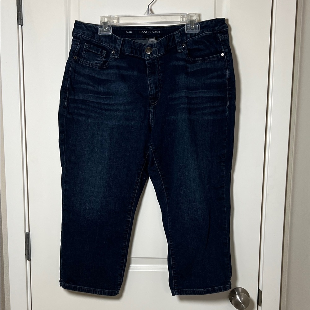 Lane Bryant Indigo Denim Capris Size 20